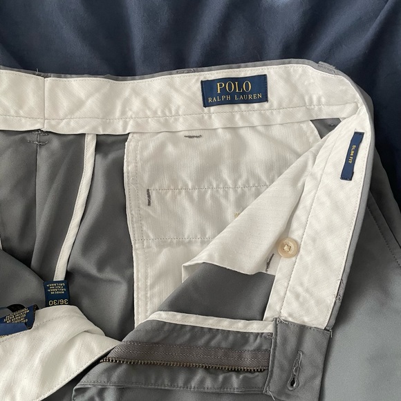 Polo Ralph Lauren Flat Slim Fit Lightweight Polyester Golf Pants Gray 36X30 - Picture 4 of 4